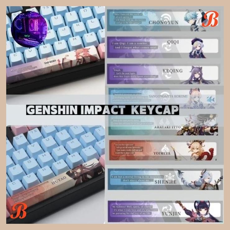 [SRP] Keycap Keycaps Spacebar Genshin profile OEM Ganyu hutao raiden shogun kamisato ayaka
