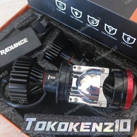 Sepasang Lampu Y7D H4 mini projie LED Lens original 50 watt