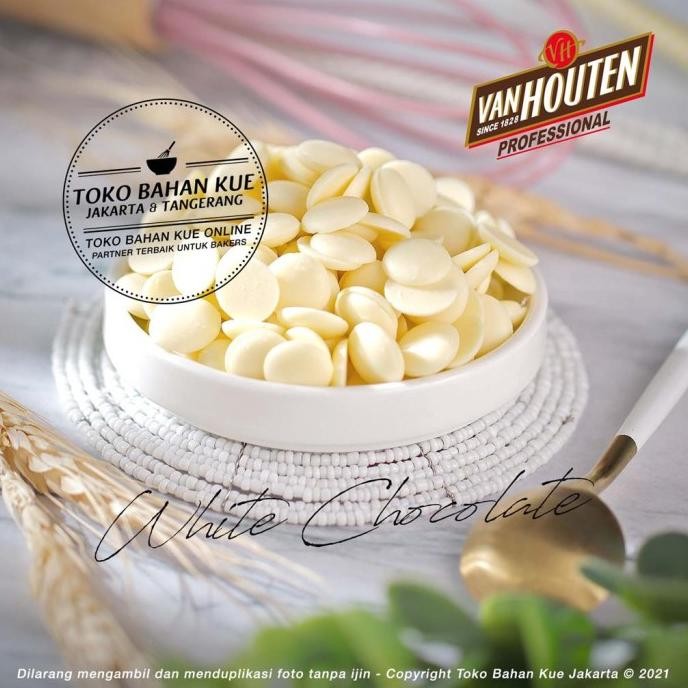 

Murah Van Houten-Chocolate White 27,8% Couverture Coin 1Kg Coklat Putih