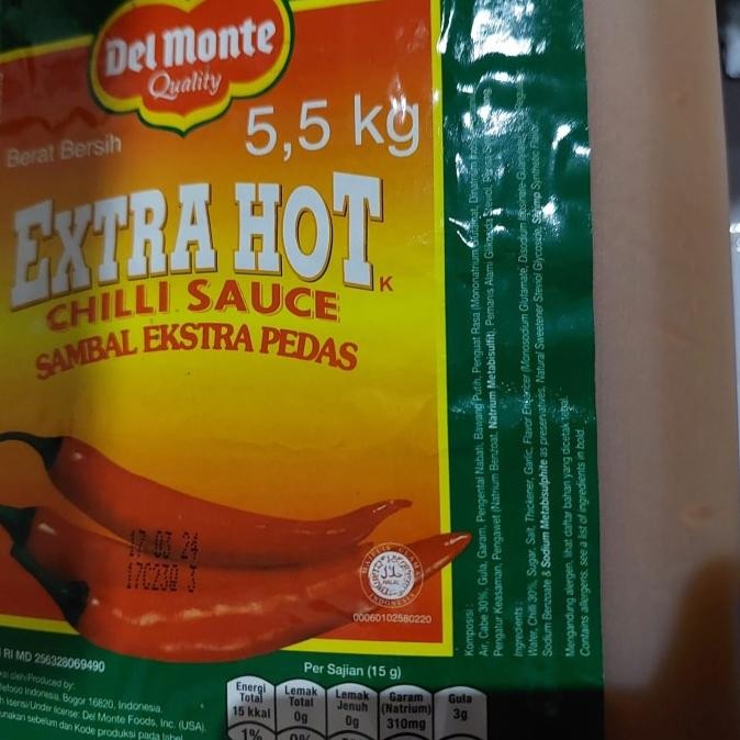 

Sale Delmonte Saus Tomat Ketchup / Sambal Extra Hot Galon 5,5 / 5,7 Kg