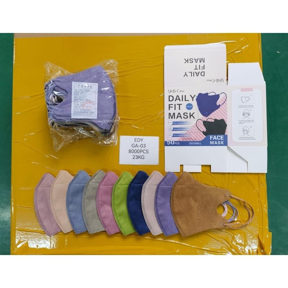 IK69 Cuci Gudang ( AJ )MASKER DUCKBILL Y&B MIX WARNA ISI 50 PCS/MASKER DUCKBILL Y&B/MASKER DUCKBILL 