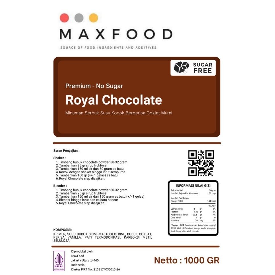 

Murah 1 Kg Premium No Sugar Royal Chocolate / Bubuk Royal Cokelat