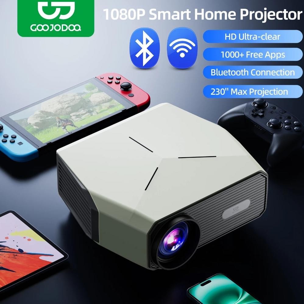Demetri Goojodoq Proyector Profesional Hd/Proyektor Portable Smart Tv Proyektor 15000 Lumens Android