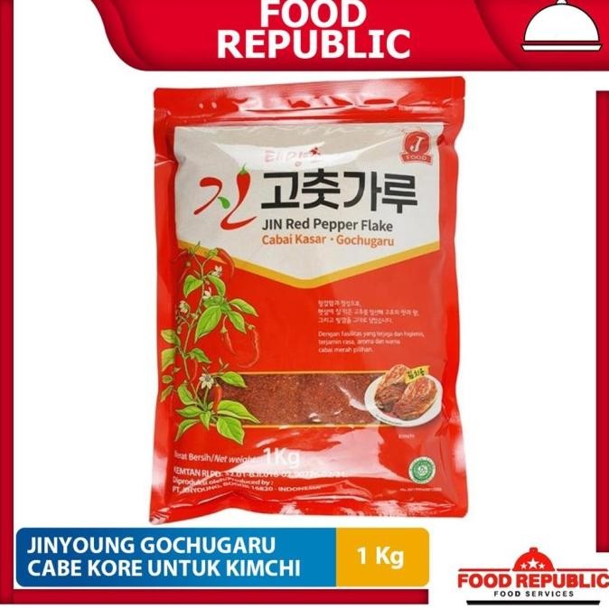 

Promo Gochugaru Kasar Korea 1 Kg / Bubuk Cabe Korea Jinyoung Untuk Kimchi
