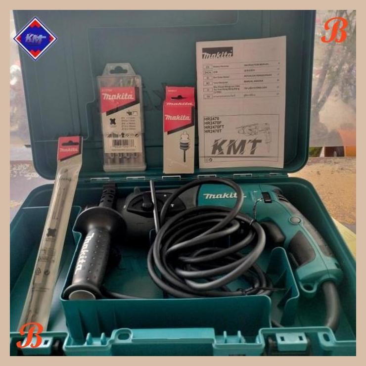 [KMT] PAKET MAKITA MESIN BOR BOBOK HR 2470X5 - ROTARY HAMMER MAKITA HR2470X5