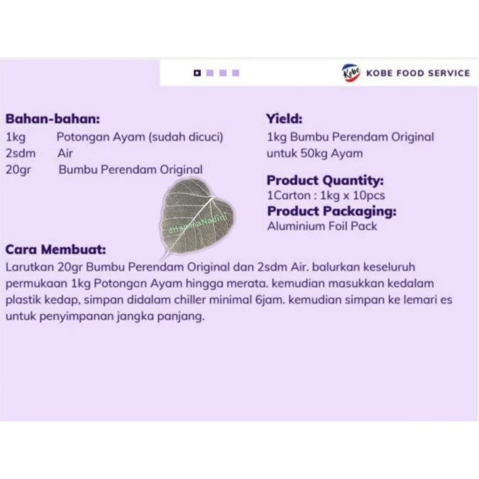 

Grosir Bumbu Perendam Kentucky Original Kobe 1 Kg/Marinade