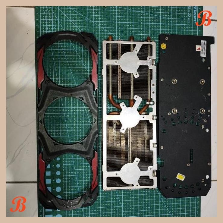 [SRP] Casing Heatsink Vga Powercolor Rx 570 Red devil + Backplate