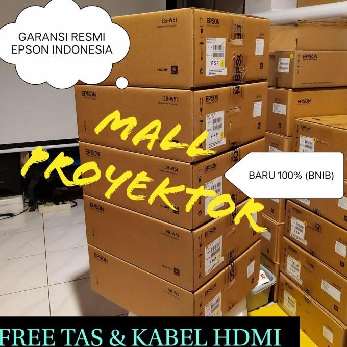Projektor EPSON EB - W51 ( Pengganti EB - W41 )