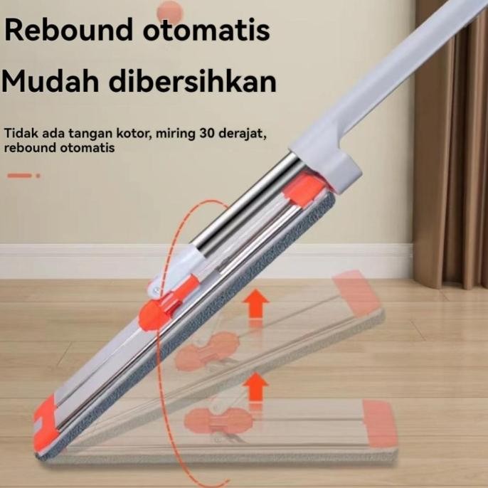 Pel lantai ultra-vertikal, pel microfiber berdiri dengan putaran 360