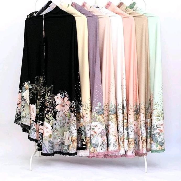 Terlaris Mukena Silk Motif Terbaru Bunga Printing Silk Adem Tidak Menerawang Flowly Halus Nyaman Lem