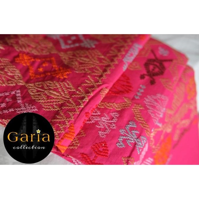SONGKET BORDIR BALI WARNA PINK
