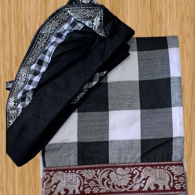 PAKAIAN ADAT BALI PRIA SET SAPUT UDENG SONGKET TOPI KHAS BALI