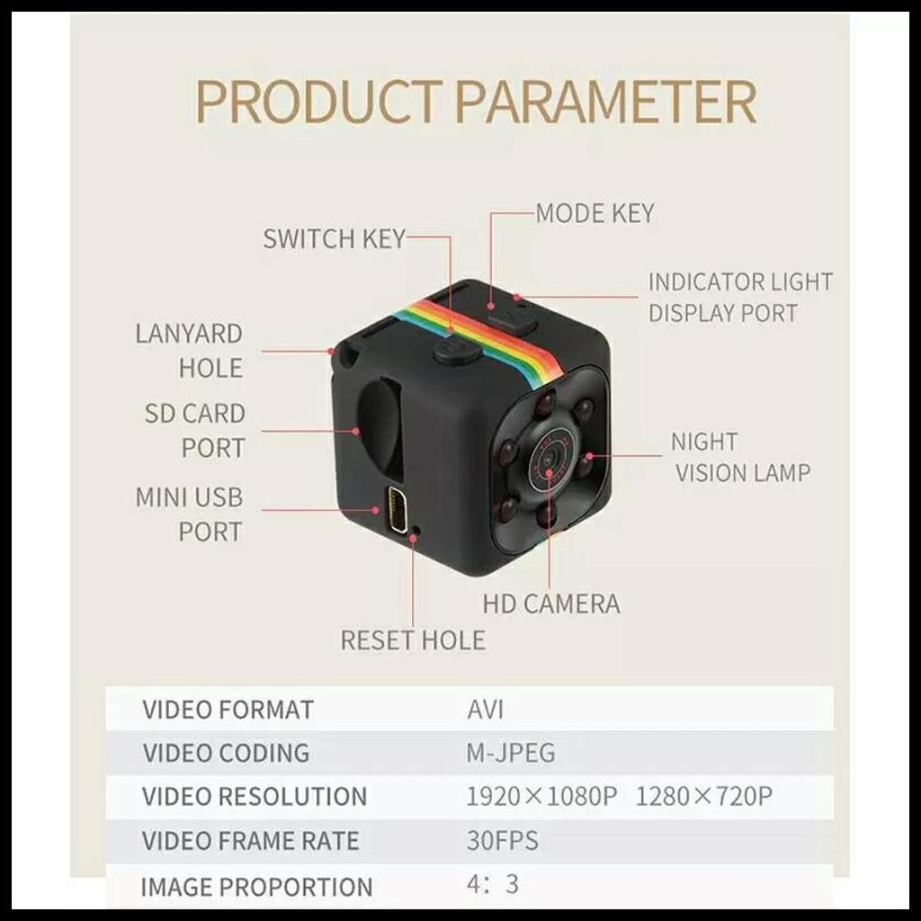 SPY CAM SQ 11 FULL HD 1080P KAMERA MINI SQ11 12MP NIGHT VISION