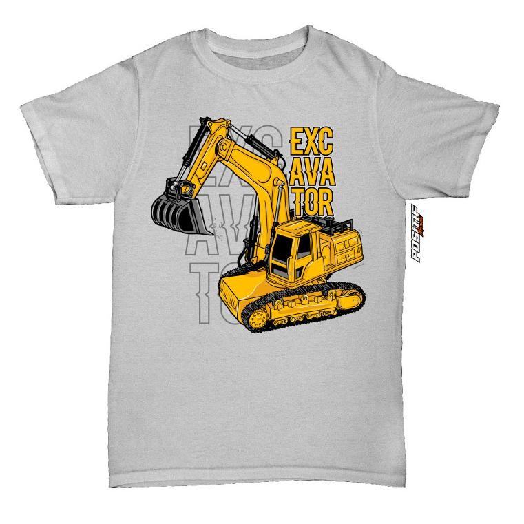Kaos Anak Excavator Truk Alat Berat Distro Positif Merch Original