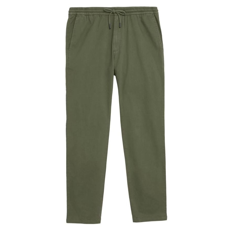 Grosir M&S - Celana Pria - Straight Fit Lightweight Stretch Trousers - Khaki