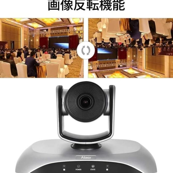 Murah Aibecy 1080P Webcam Conference Camera USB Plug & Play 3X Zoom 360 Non COD