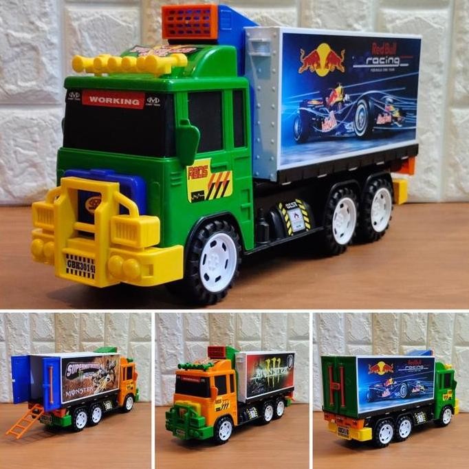 TERSEDIA Mainan Truk Kontainer Sponsor - Truk Muatan Edukatif