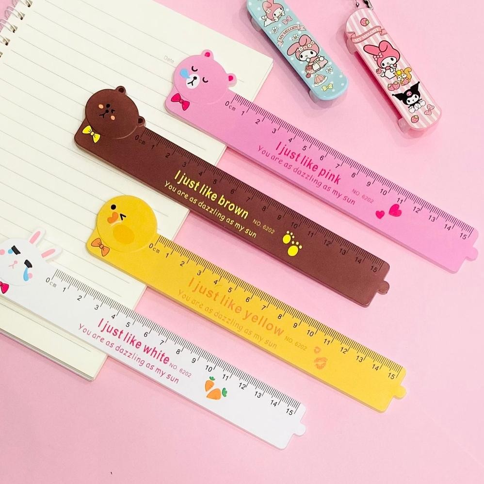 

2Er-54 Hd Penggaris 15 Cm / Penggaris Lucu / Ruler / Penggaris Aesthetic / Penggaris Plastik