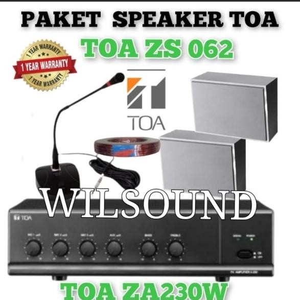 Speaker Toa Zs 062 Paket Masjid Amplifier Toa Za 230 I Original