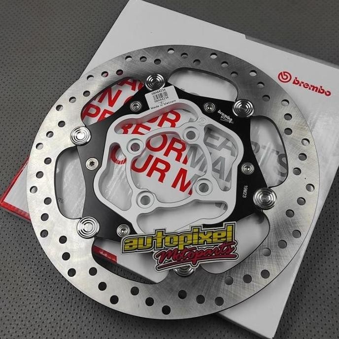 New rem piringan disk cakram brembo floating cnc diameter 260mm vario beat mio lubang 4 Bracket Disc
