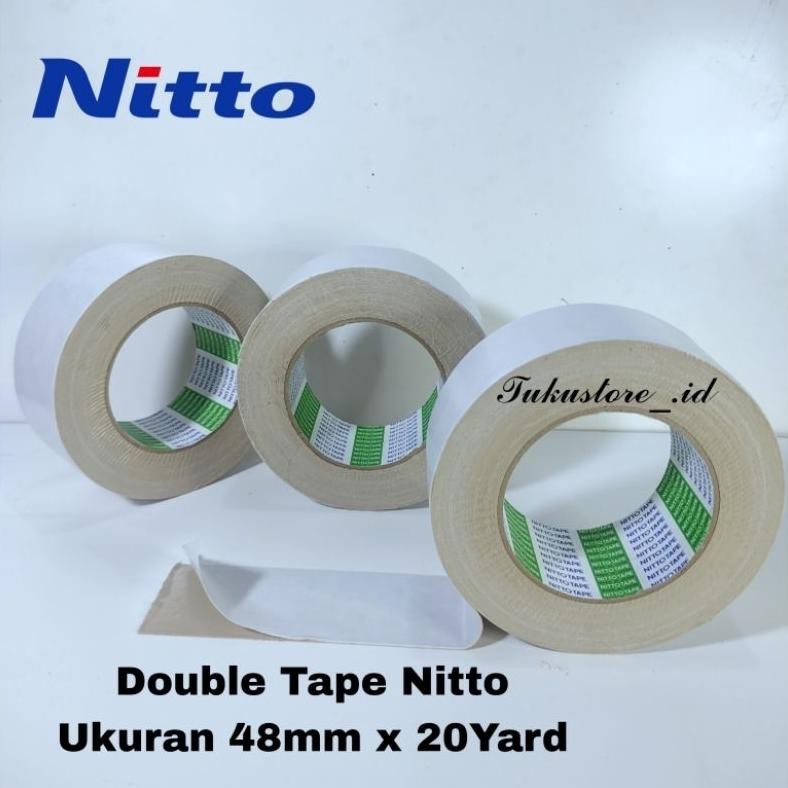 

Double Tape Nitto Ukuran 48mm x 20 Yard Lem Perekat Isolasi Perekat