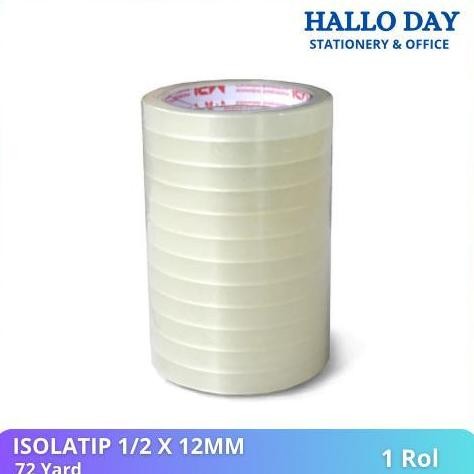 

Ik69 Hd 1 Rol Lakban Bening Isolasi 1/2 0,5 Inch 12Mm 72 Yard