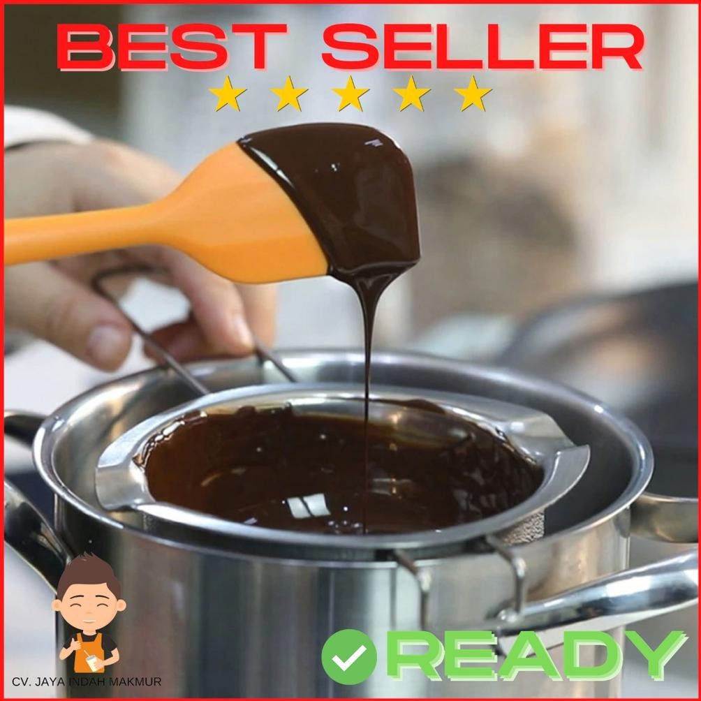 Ah67 Panci Leleh Keju Coklat Stainless Steel Chocolate Melting Pot Pan 400Ml