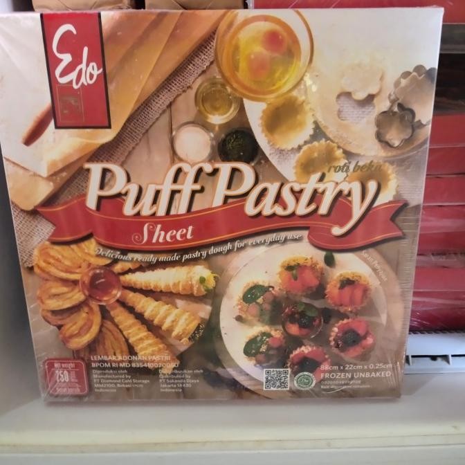 

TERSEDIA Puff pastry edo 750gram