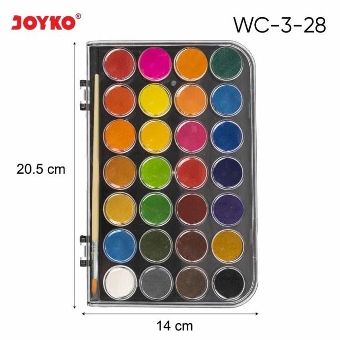 

Watercolor Set Cat Air JOYKO WC3 isi 28/Water Color Cat Lukis JOYKO Brush Kuas by Radhiant official