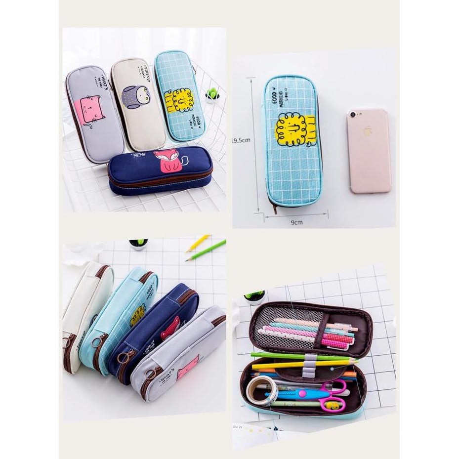 

New Good Morning Cute Animal Pencil Case, Pencil Pouch, Kotak Pensil by Radhiant official