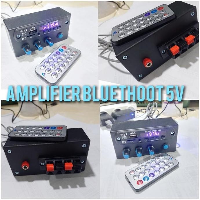 Aebrand Power Amplifier Mp3 Player Bluetooth 5V - Power Ampli Mini 5V - Power Amplifier Mp3 Bluethoo