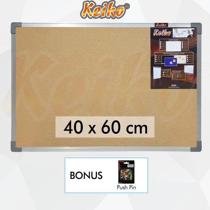 

Softboard Cork Pin Board / Papan Mading Gantung Keiko 40 x 60 cm by Radhiant official