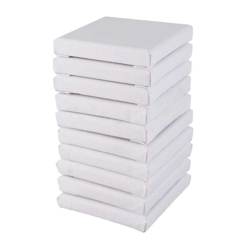 

10Pcs/Set White Blank Art Boards Mini Stretched Artist Canvas Art Board Acrylic Oil Paint Wood+Cotton For Artwork Painting
