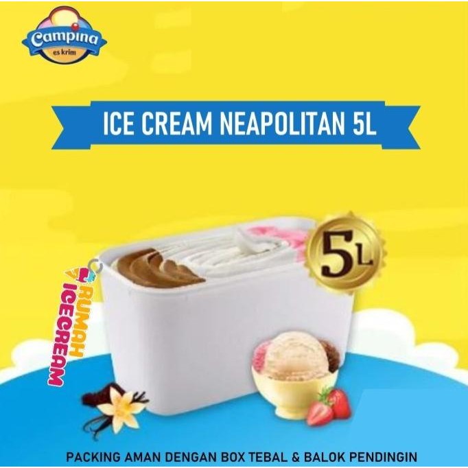 

Sale Ice Cream/ Es Krim Campina Neapolitan 5L