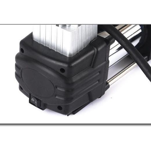 Pompa Angin Ban Mobil Truk Motor Electric Compressor Double Cylinder - Asli