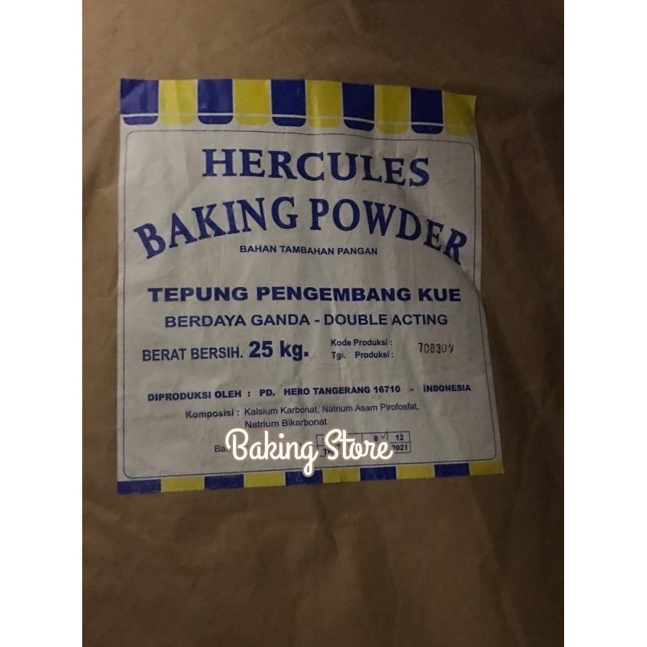 

TERSEDIA Baking Powder Hercules Double Acting 25kg - Gosend Only!!!