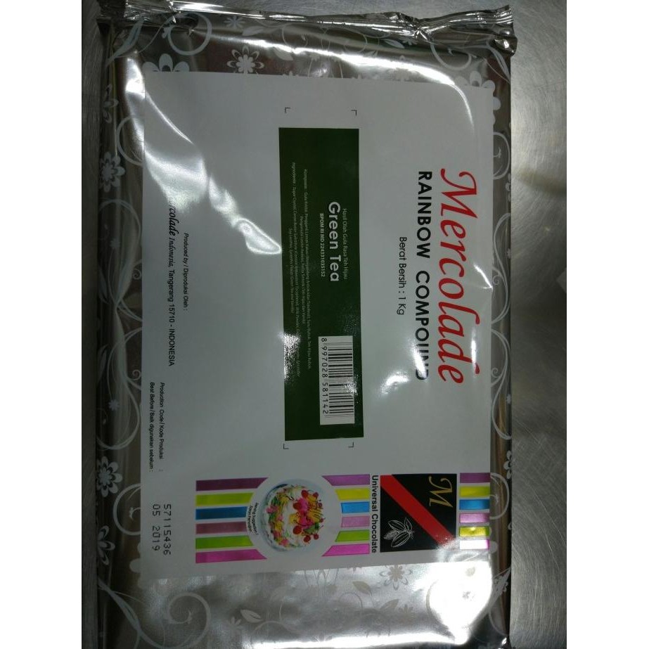 

TERSEDIA Coklat Mercolade Rainbow Green tea 1kg