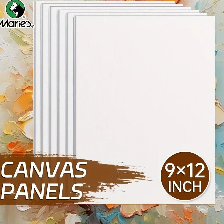 

2/4/6Pcs Marie'S 9X12In Canvas Panels,Blank Flat For Acrylic,Marker,Oil, Watercolor,Pouring Painting,Tempera For Artist,Adults