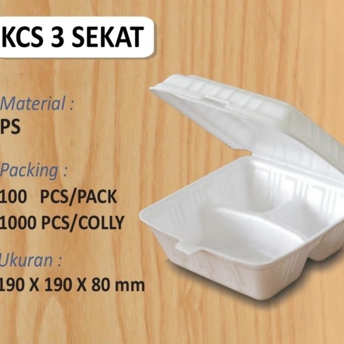 

Foam Kcs 3 Sekat - Sterofoam Skat Isi 100 Pcs Best Seller