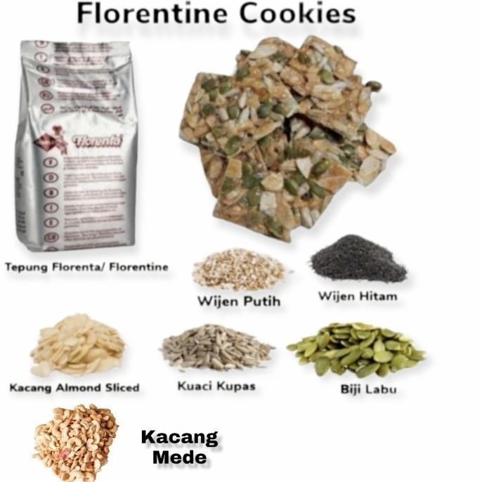

Promo Paket Florentine Cookies Kacang Mede Almond Wijen Kuaci Florenta Mix