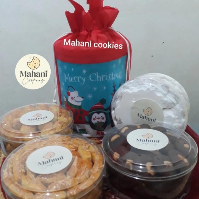 

Grosir Hampers Natal Mahani Cookies Nastar Wisman Paket C 4 Toples @500Gr