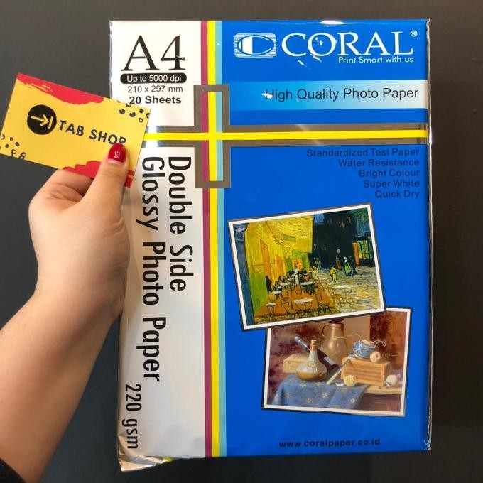 

Coral Double Side Glossy Photo Paper 220 Gsm 20 Sheets Promo