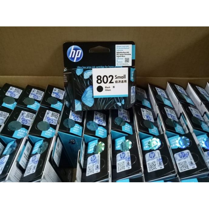 HP Cartridge 802 Black/TInta Printer HP 802 Hitam Original