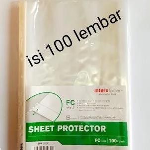 

SHEET PROTECTOR FOLIO 100 / PLASTIK POCKET INTER X (ISI 100) murah