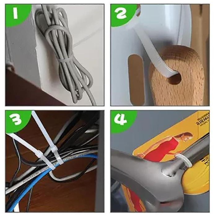 

HZ Cable Ties 7,6 x 300 mm Black and white Cable Ties/kable tis murah