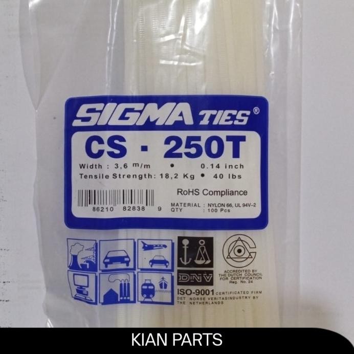

Kabel Ties Sigma CS 250T PUTIH murah