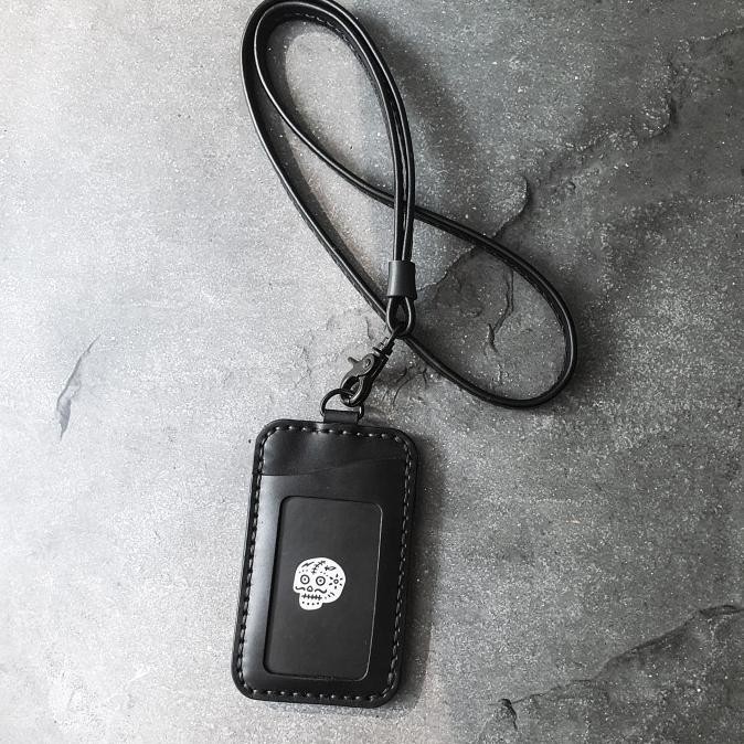 

BDS DETROIT - Handmade leather, Mens Lanyard ID card Holder murah