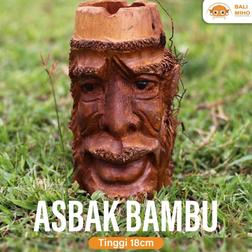 Living Asbak Bambu - Asbak Akar Bambu - Asbak Wajah Orang - Asbak Unik - Bali Ashtray - Asbak Bali -