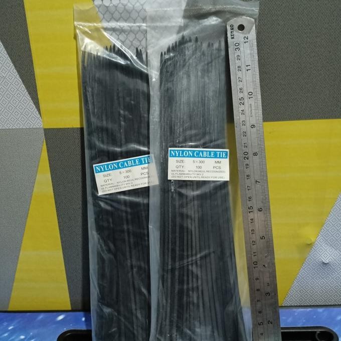 

kabel ties 5x300mm nylon per 100pcs murah