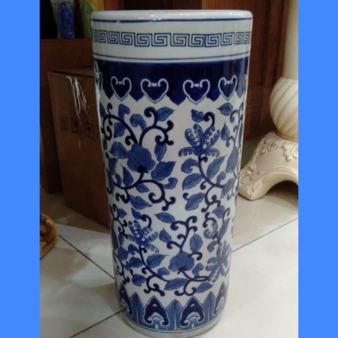 Tempat payung Keramik / Vas bunga keramik ukuran besar tinggi 46 cm Terlaris